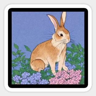 American Bunny Cute Giant Bunny Mom Sticker